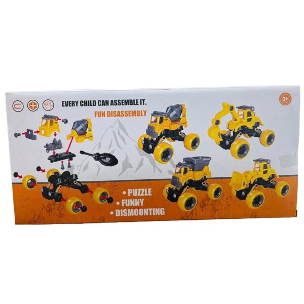 Toy Figure - Assembly Electric Car Trucks With 4in1 Construction Toys