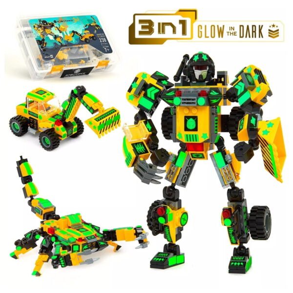 Toy Figure - 3-in-1 Robot Mech Building Blocks Toy For Kids