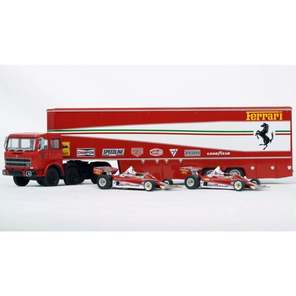 Toy Figure - Ferrari Red paint Transporter Truck and Race Cars Toys