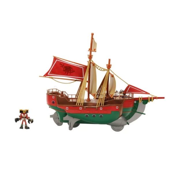 Toy Figure - Prime Pirate Ship Playset With Trap Door & Rolling Wheels